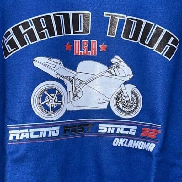 Dolls Kill Daisy Street Grand Tour Graphic  Motorcycle Sweatshirt (X-Small) - Picture 2 of 5
